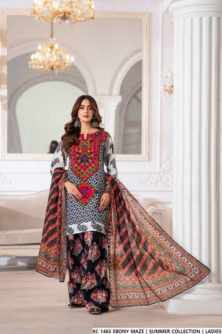 KC 1463 EBONY MAZE | FARSHI SHALWAR