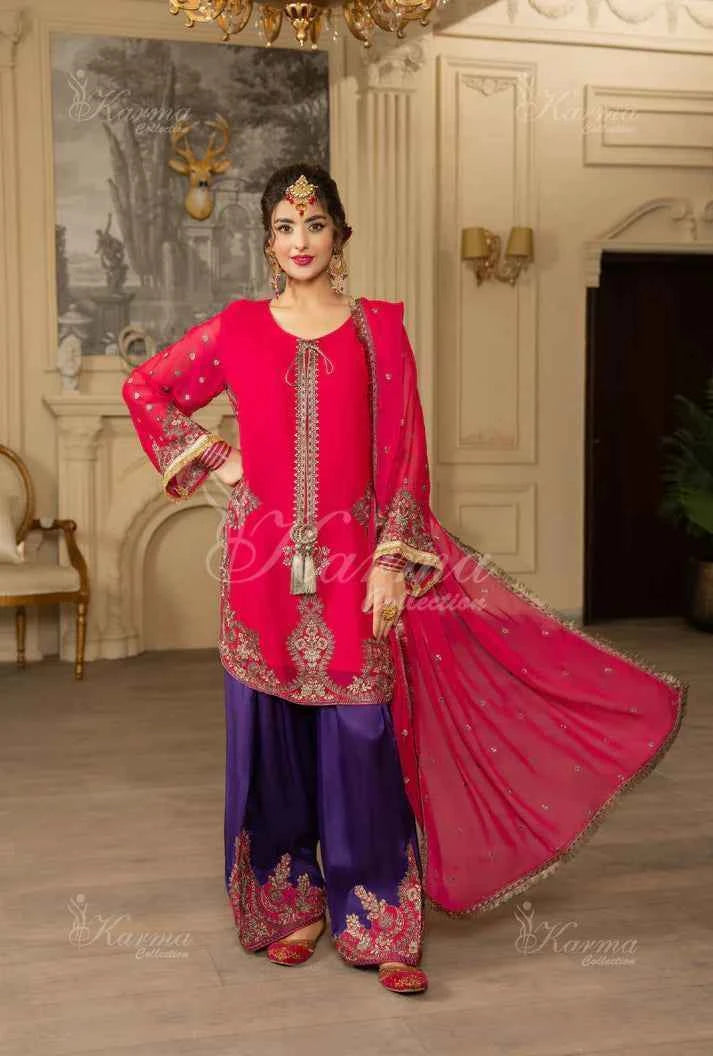 KC 466 S PNK FARSHI SHALWAR | ROOHI