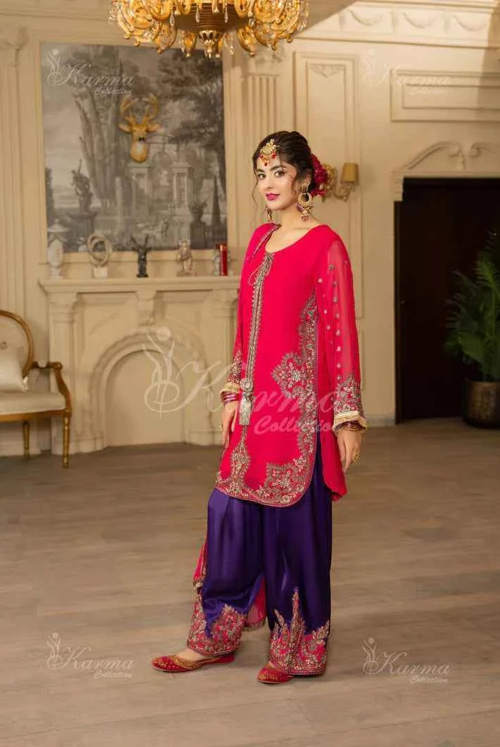 KC 466 S PNK FARSHI SHALWAR | ROOHI