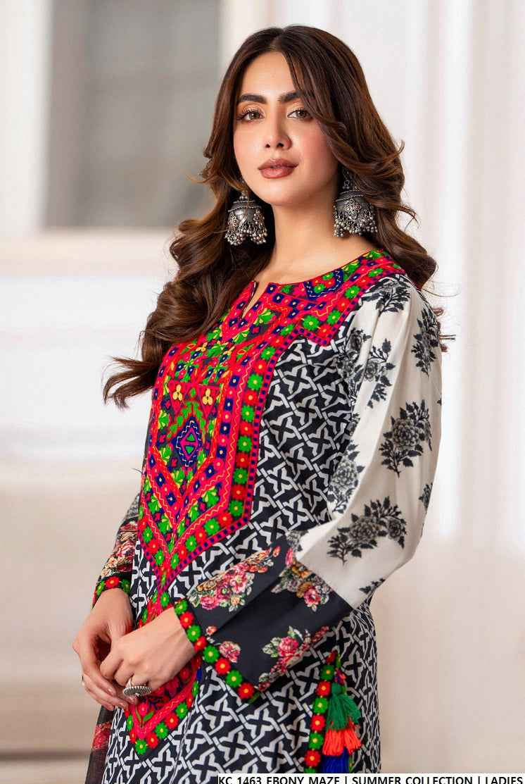 KC 1463 EBONY MAZE | FARSHI SHALWAR