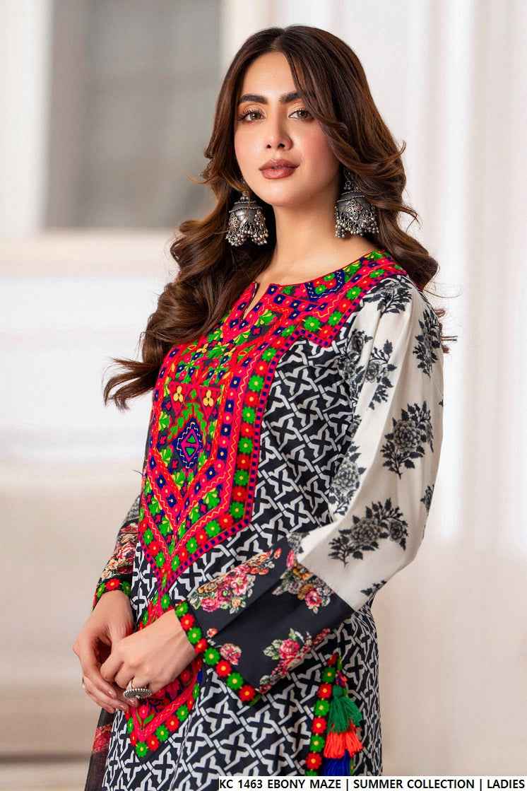 KC 1463 EBONY MAZE | FARSHI SHALWAR