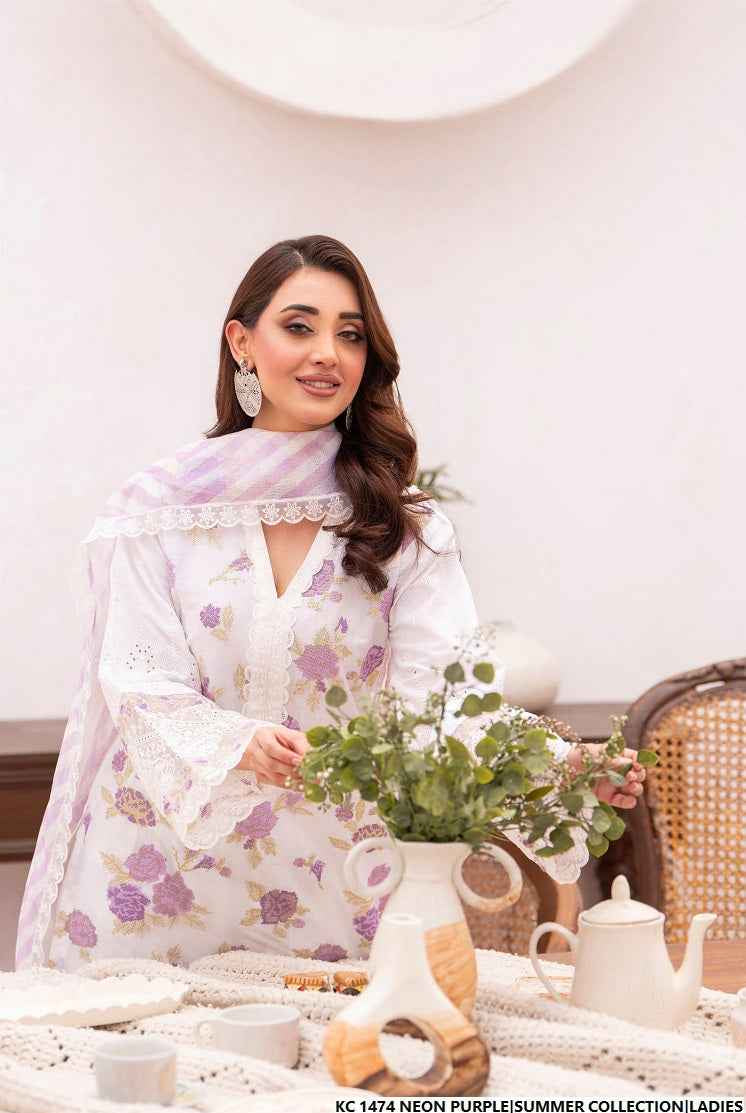 KC 1474 NEON PURPLE FARSHI SHALWAR