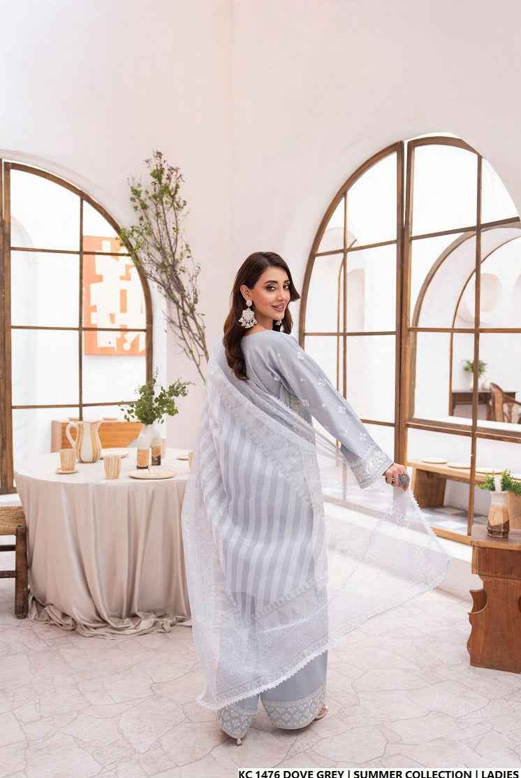 KC 1476 DOVE GREY | FARSHI SHALWAR