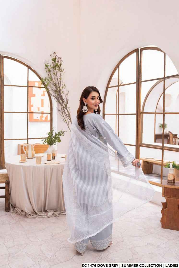 KC 1476 DOVE GREY | FARSHI SHALWAR
