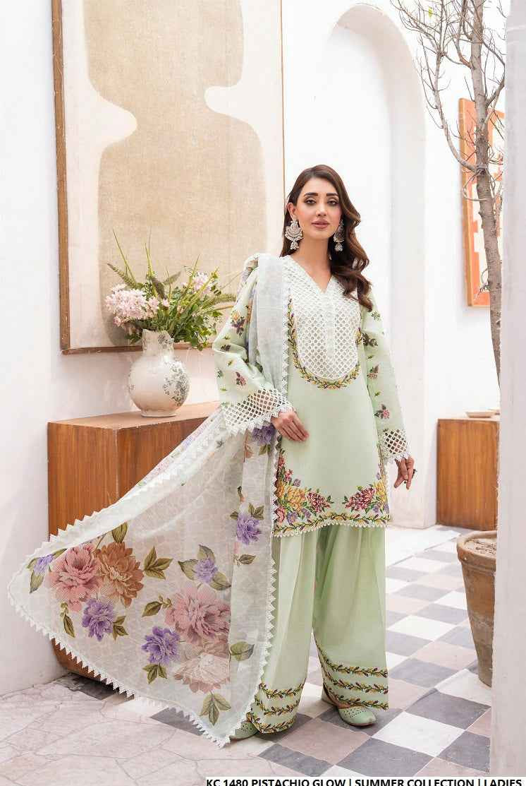 KC 1480 PISTACHIO GLOW | FARSHI SHALWAR