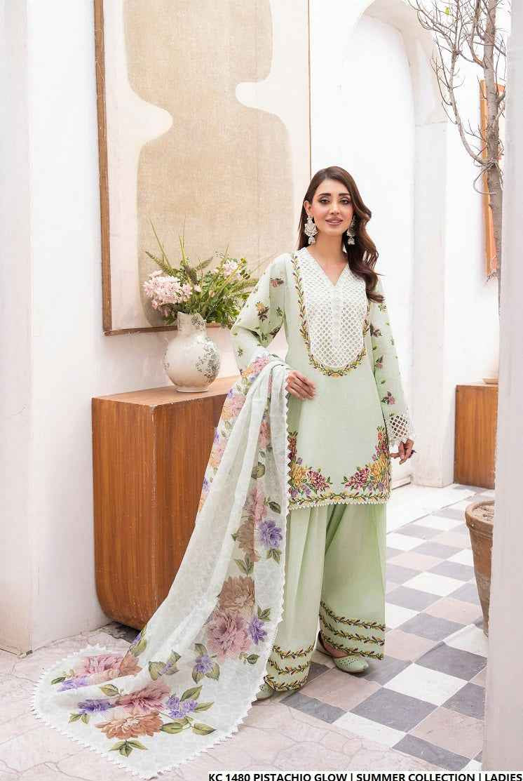 KC 1480 PISTACHIO GLOW | FARSHI SHALWAR