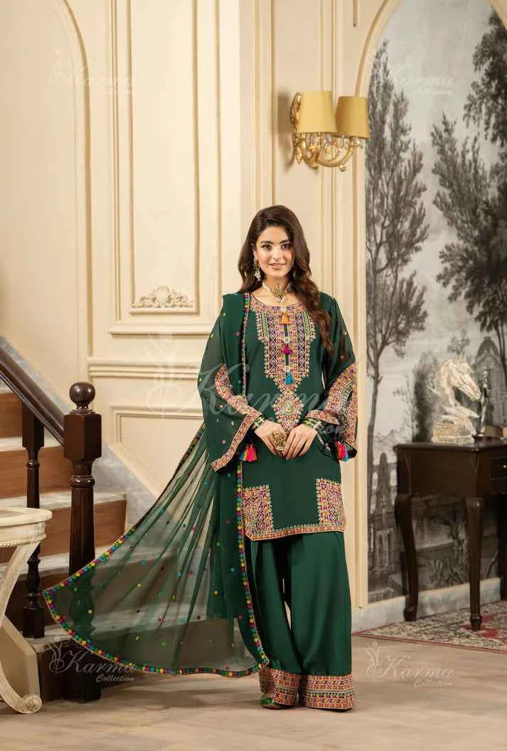 KC 465 B GRN FARSHI SHALWAR | ROOHI