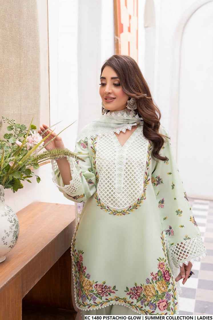 KC 1480 PISTACHIO GLOW | FARSHI SHALWAR