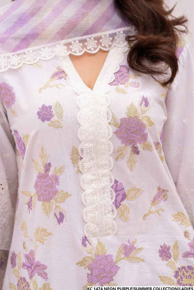 KC 1474 NEON PURPLE FARSHI SHALWAR