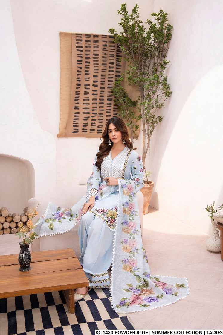 KC 1480 POWDER BLUE | FARSHI SHALWAR