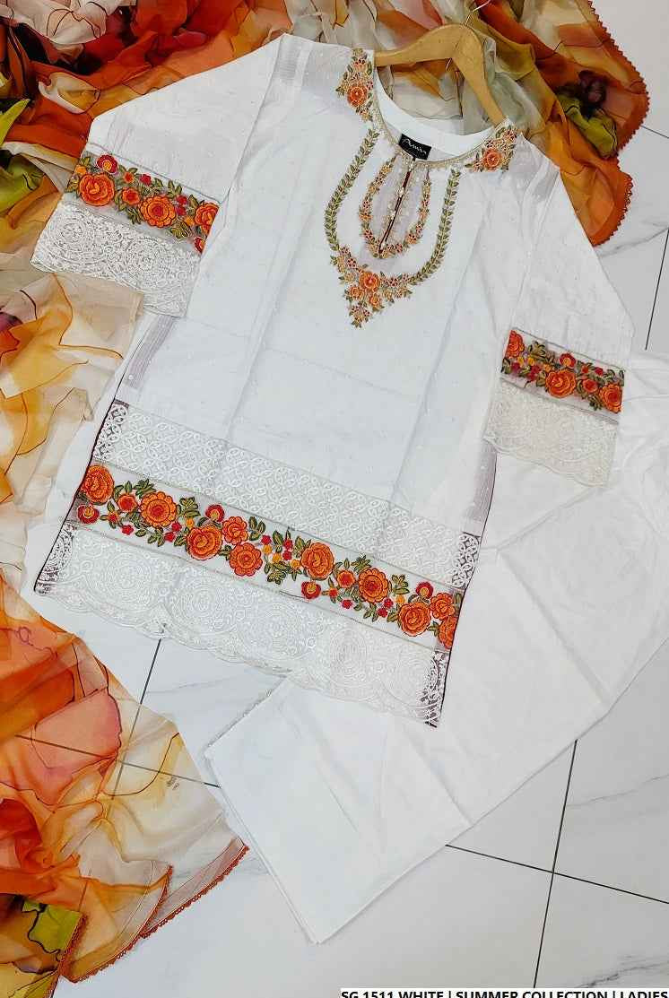 SG 1511 WHITE | FARSHI SHALWAR