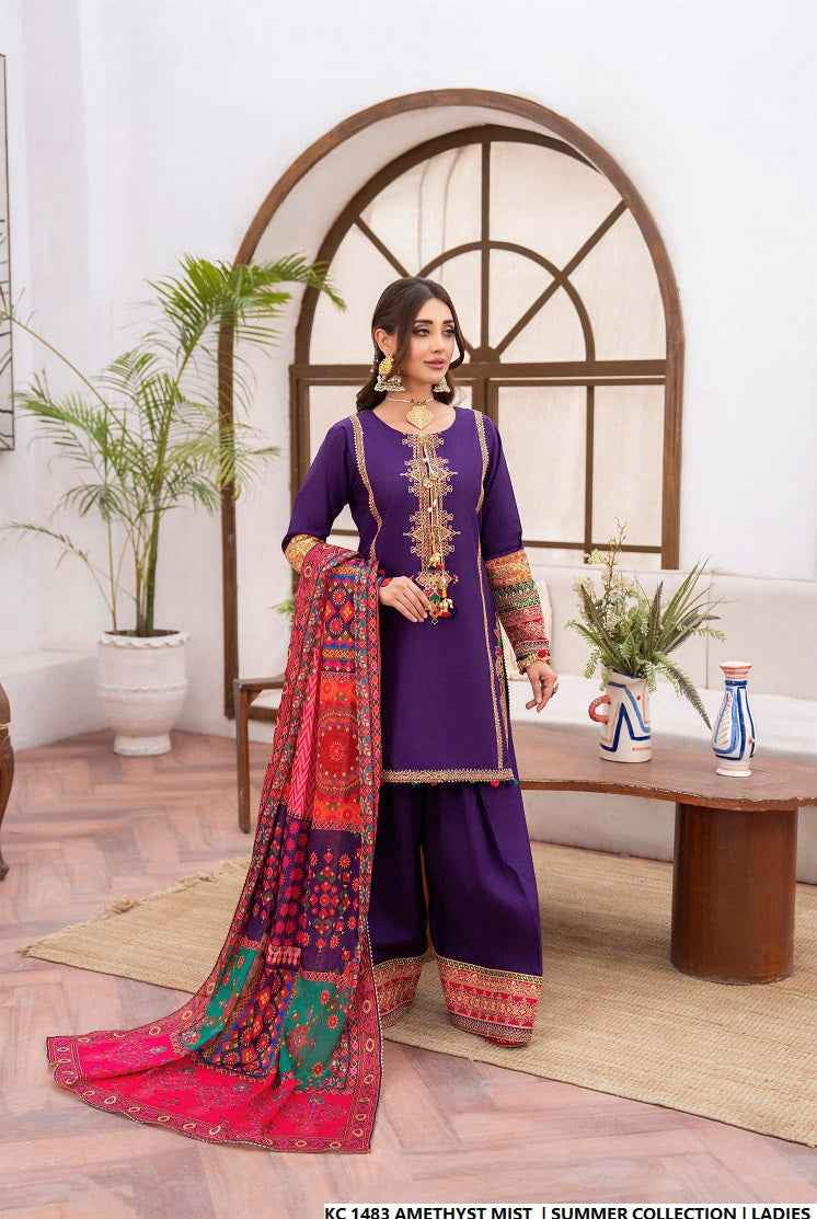 KC 1483 AMETHYST MIST | FARSHI SHALWAR