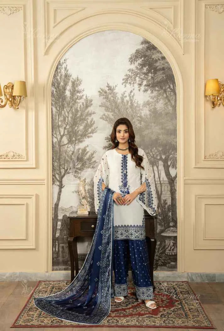 KC 463 N BLU FARSHI SHALWAR | ROOHI