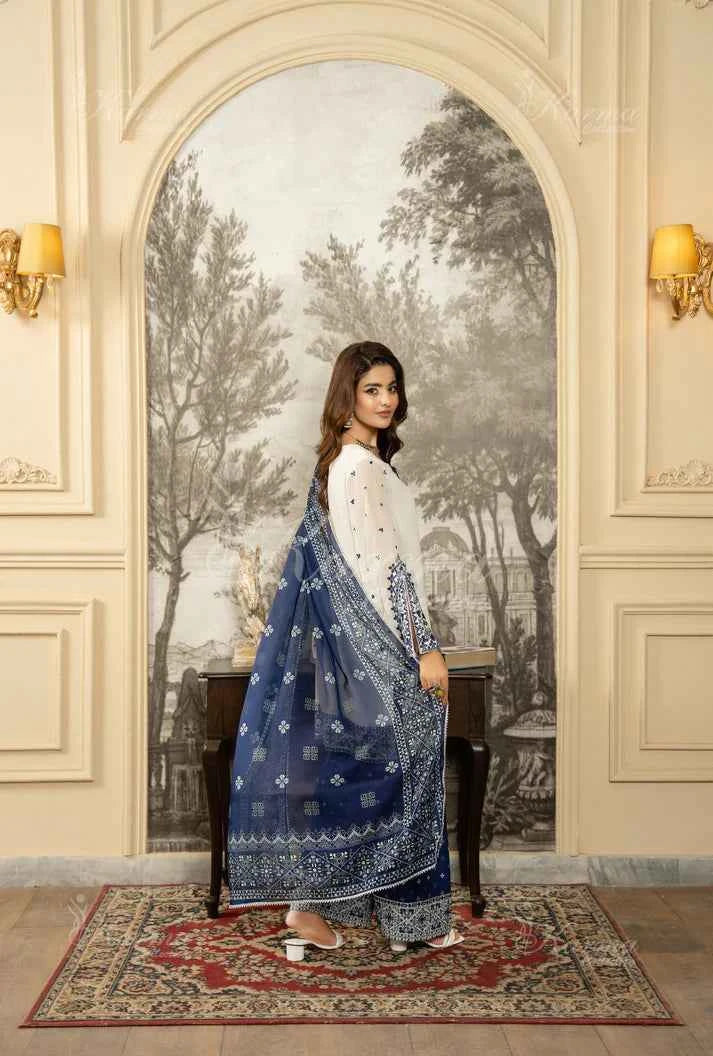 KC 463 N BLU FARSHI SHALWAR | ROOHI