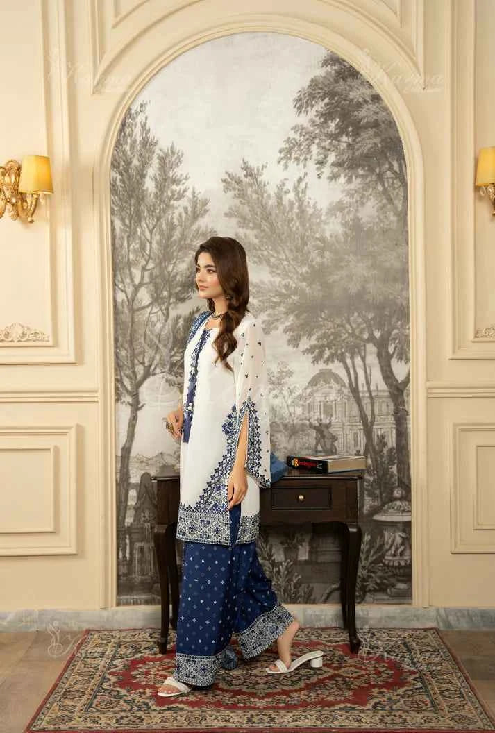 KC 463 N BLU FARSHI SHALWAR | ROOHI