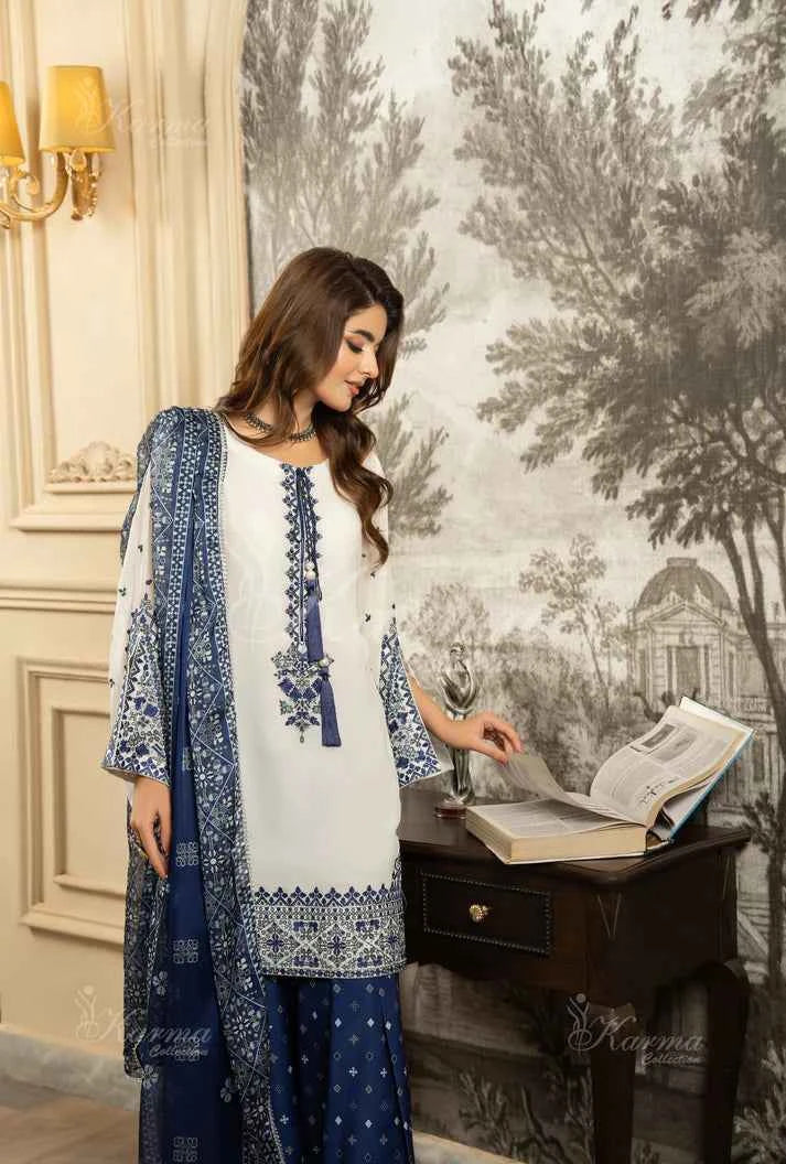 KC 463 N BLU FARSHI SHALWAR | ROOHI