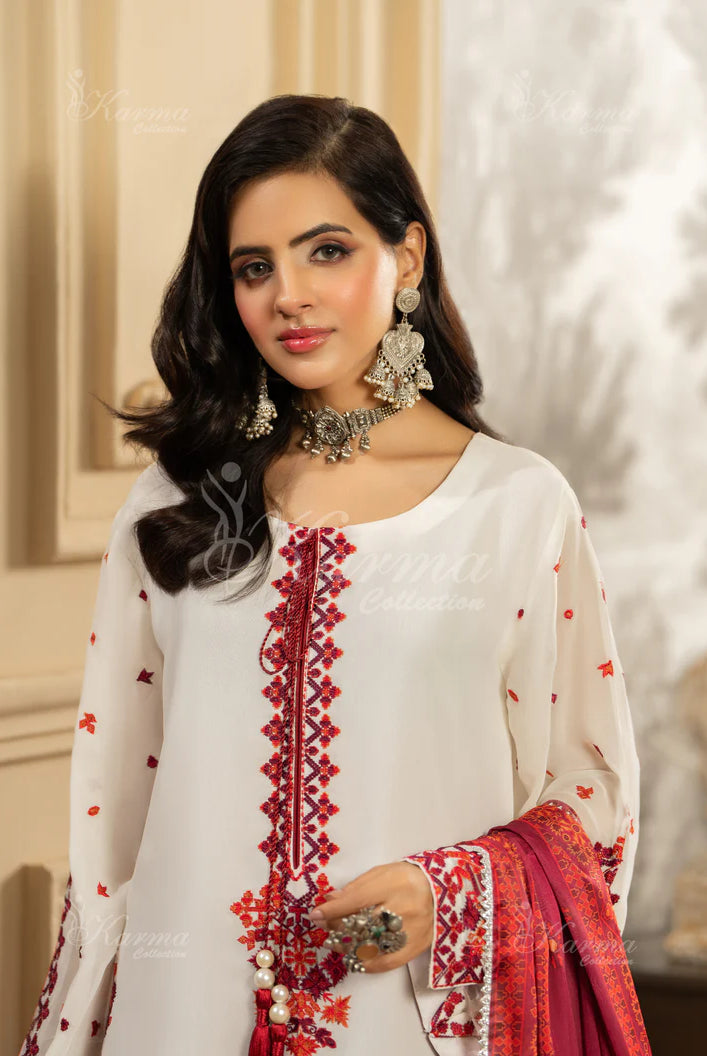 Pakistani women's pink silk short shirt farshi shalwar back view