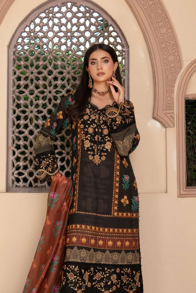 M23 2 PRINT Pakistani women's lawn summer outfit back view