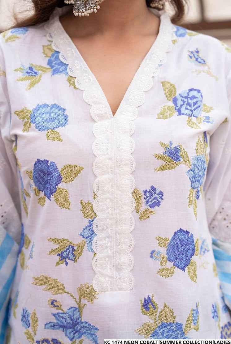 KC1474 NEON COBALT FARHII SHALWAR