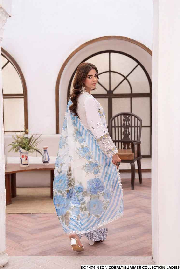 KC1474 NEON COBALT FARHII SHALWAR