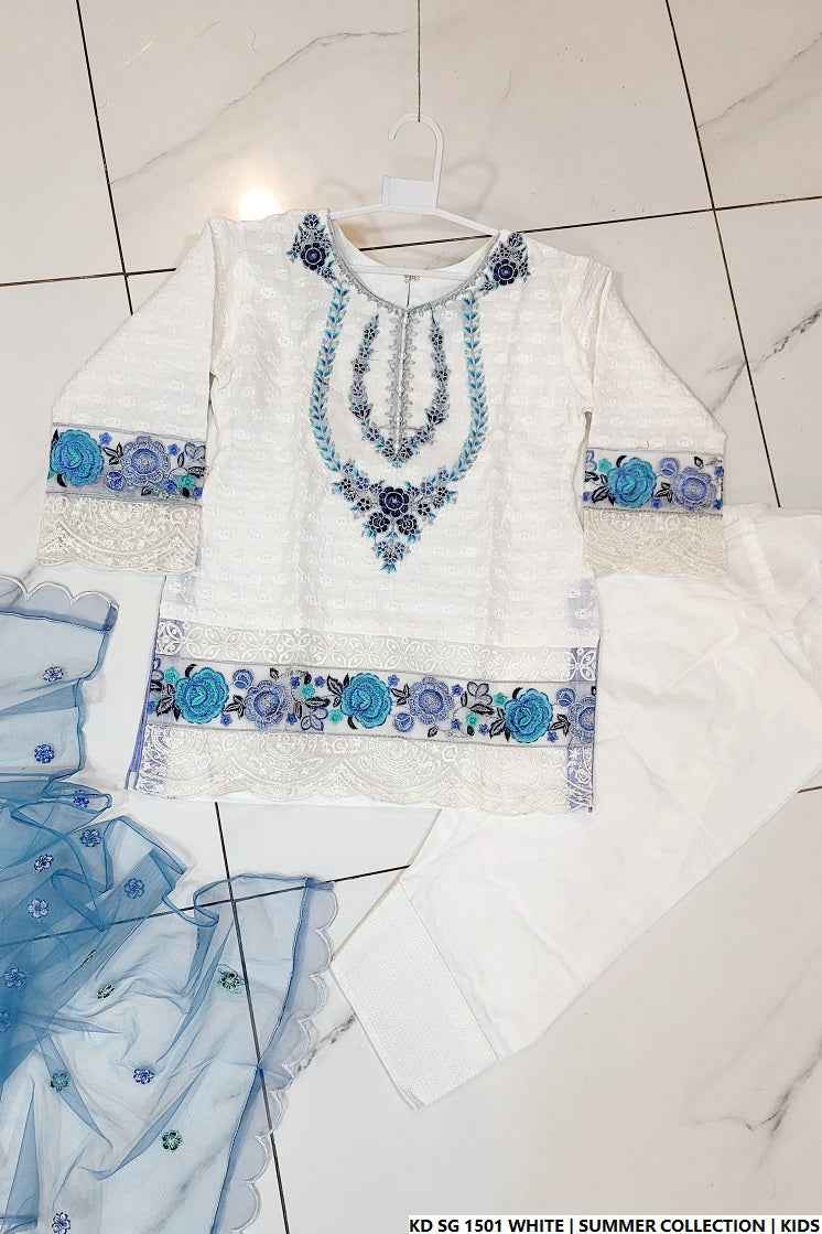 KD SG 1501 WHITE | FARSHI SHALWAR