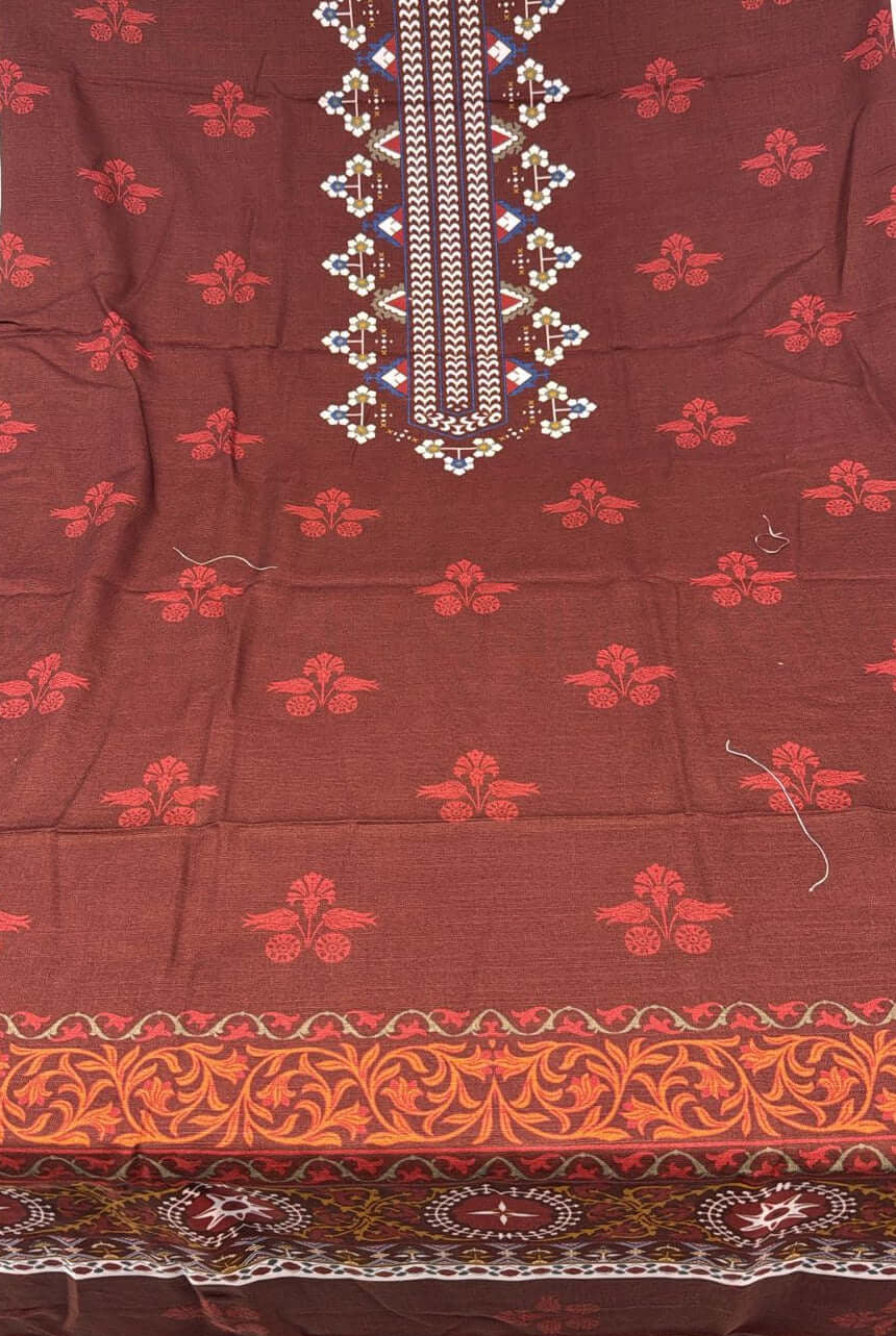 Khaddar single shirt - Pakistani women's winter warm khaddar shirt front view