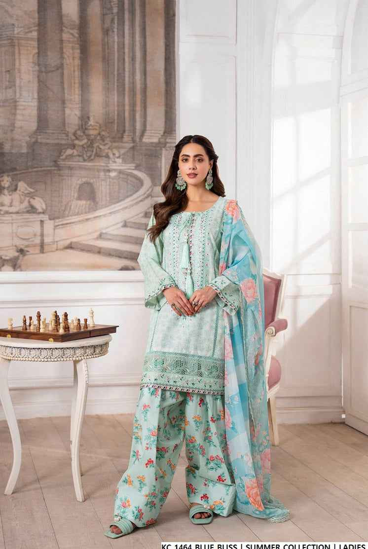KC 1464 BLUE BLISS | FARSHI SHALWAR