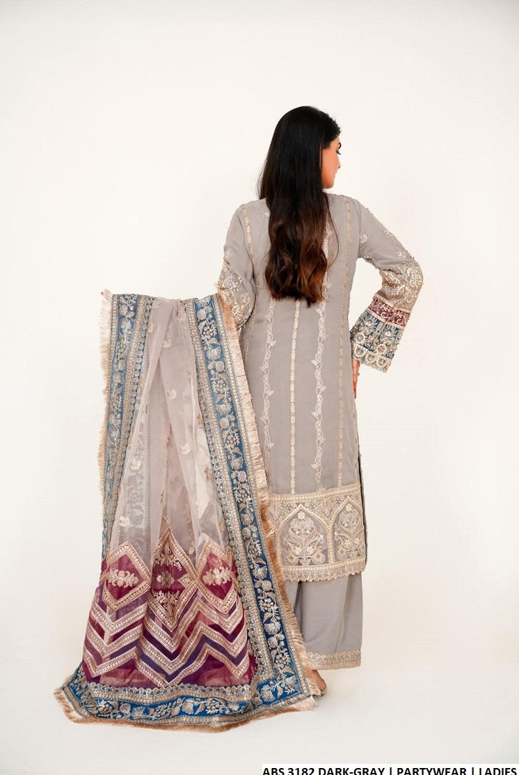 ABS 3182 Pakistani women's chiffon outfit full view