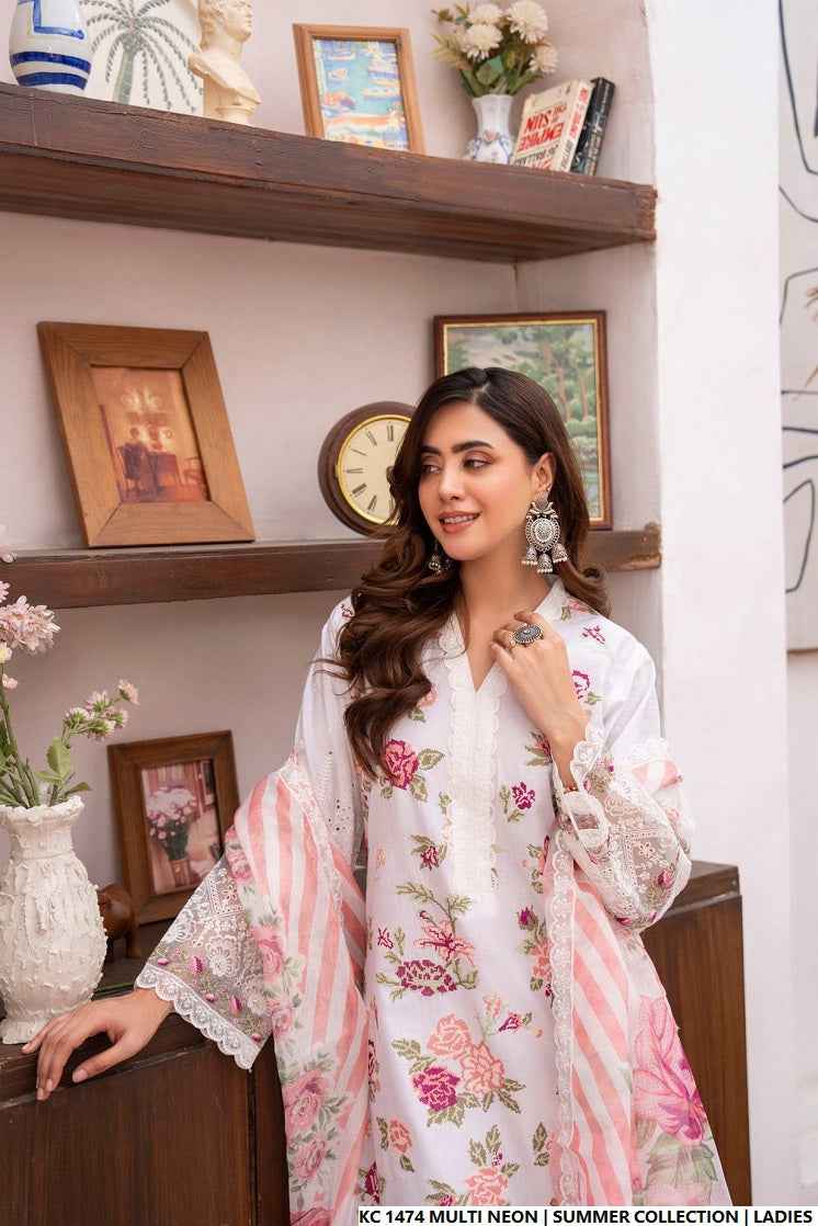 KC 1474 MULTI NEON FARSHI SHALWAR