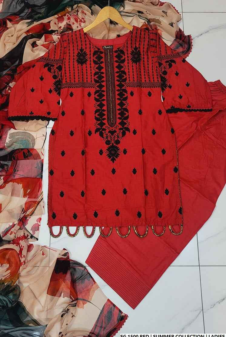 SG 1500 RED | FARSHI SHALWAR