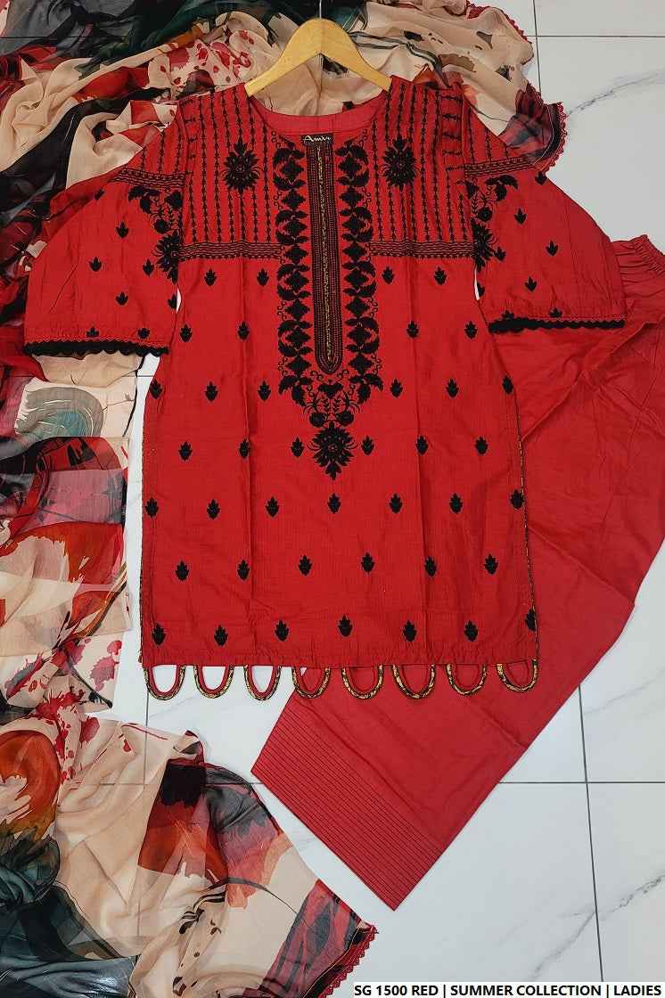 SG 1500 RED | FARSHI SHALWAR