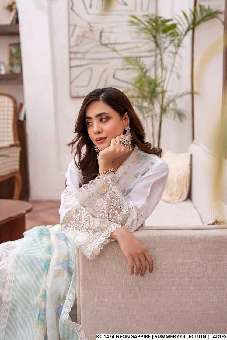 KC 1474 NEON SAPPHIRE FARSHI SHALWAR