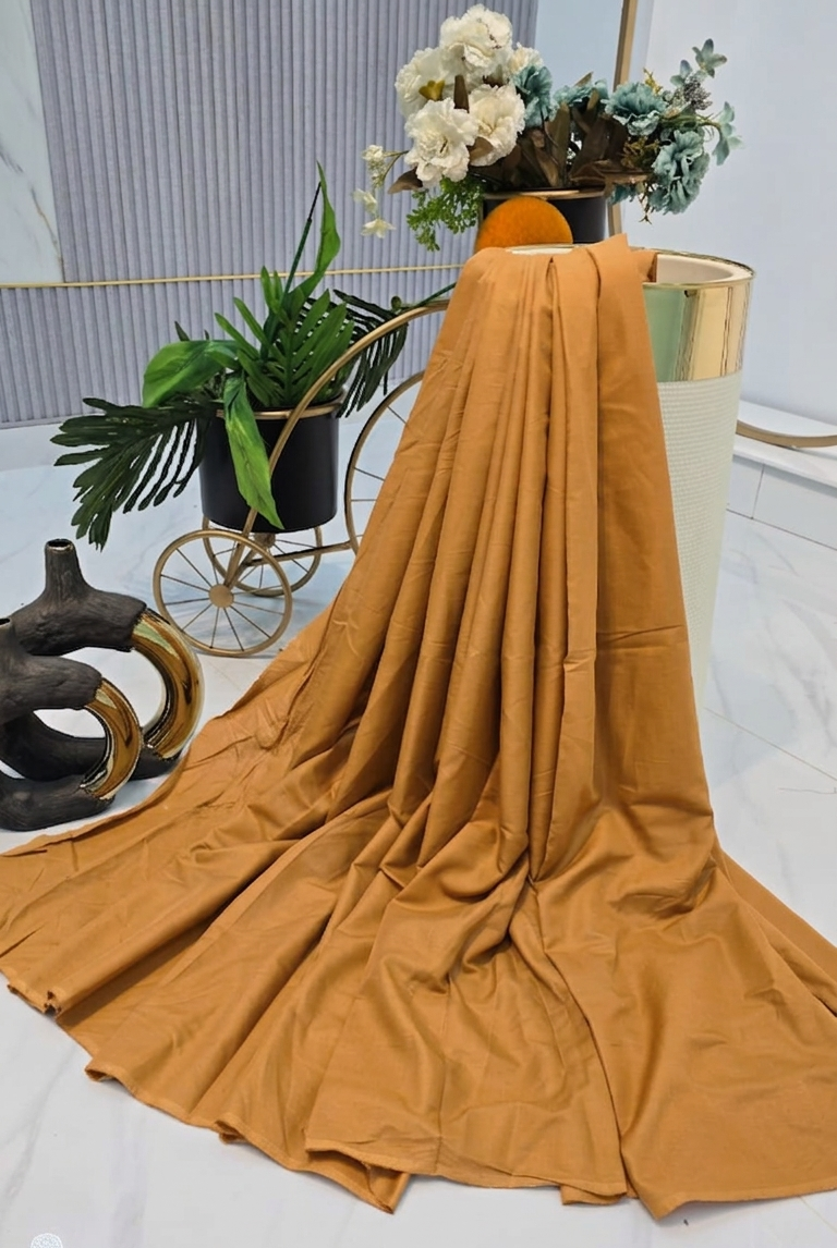 Cotton 2-piece summer collection mustard yellow - Pakistani women's casual lightweight cotton suit front view