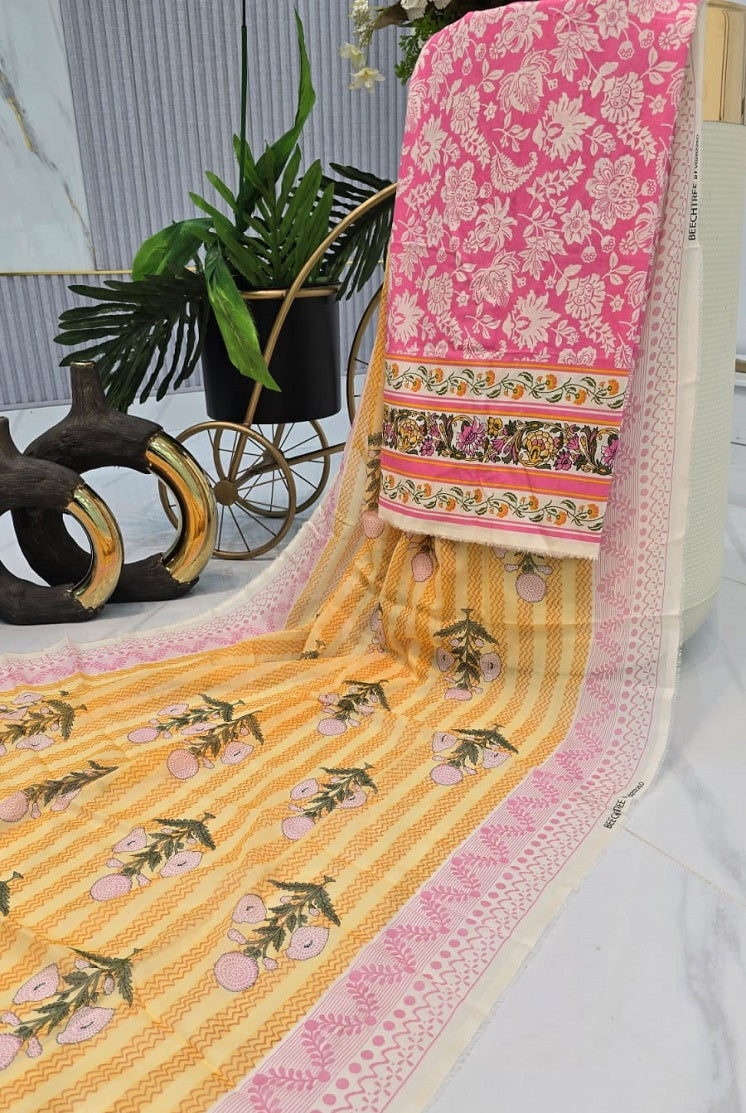 Pakistani women's lawn 2-piece summer casual suit back view