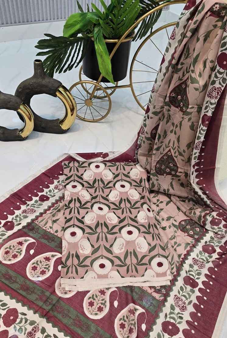 Lawn 2-piece summer collection - Pakistani women's lightweight casual lawn suit front view