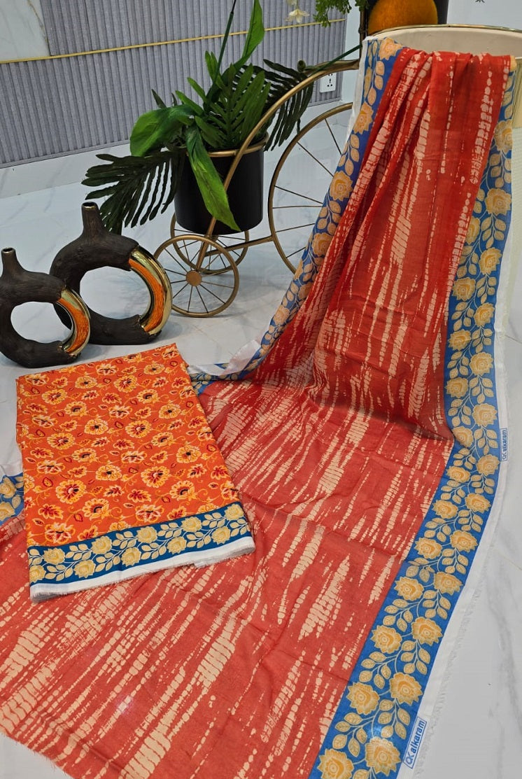 Pakistani women's lawn 2-piece summer casual suit back view