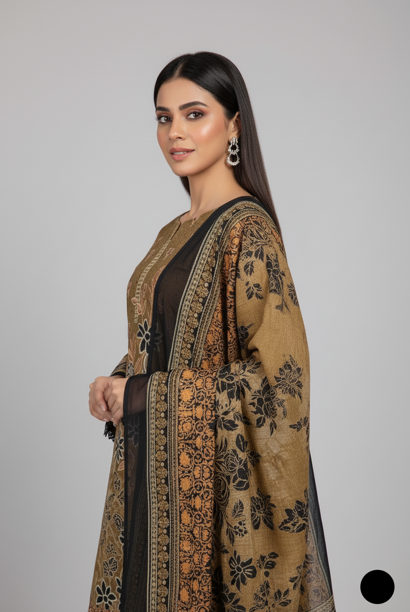 SG15 63 PRT Lawn women's A-Line Pakistani summer 3-piece outfit side view