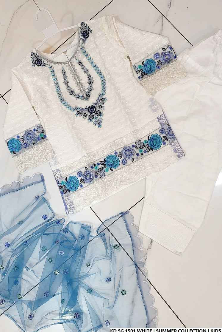 KD SG 1501 WHITE | FARSHI SHALWAR