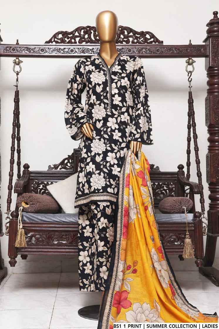 BS1 1 BLACK| FARSHI SHALWAR