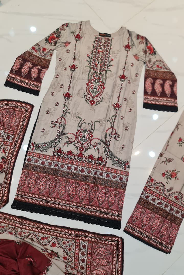 Pakistani women's viscose casual straight shirt back view