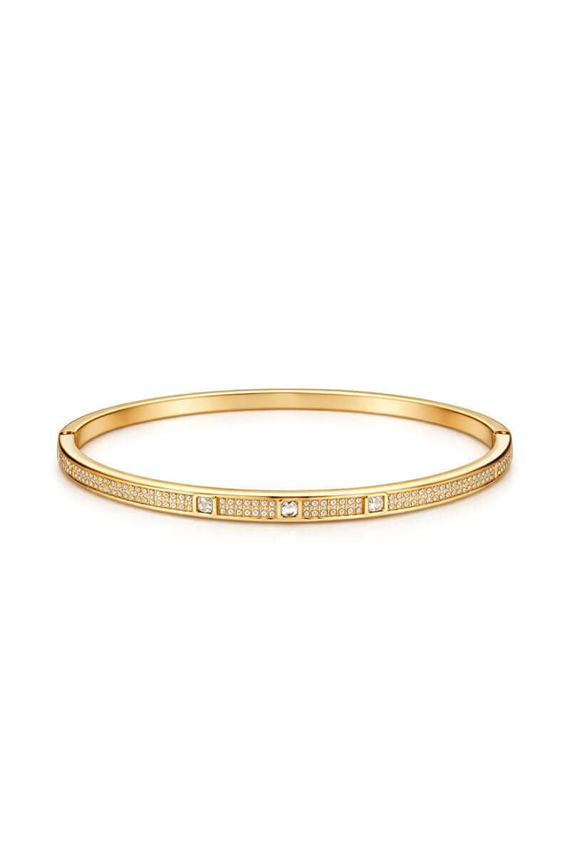 Pakistani women's crystal line bangle side view