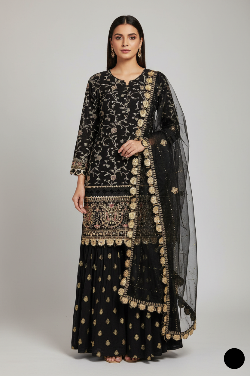 Organza suits collection - elegant 3-piece Pakistani party wear