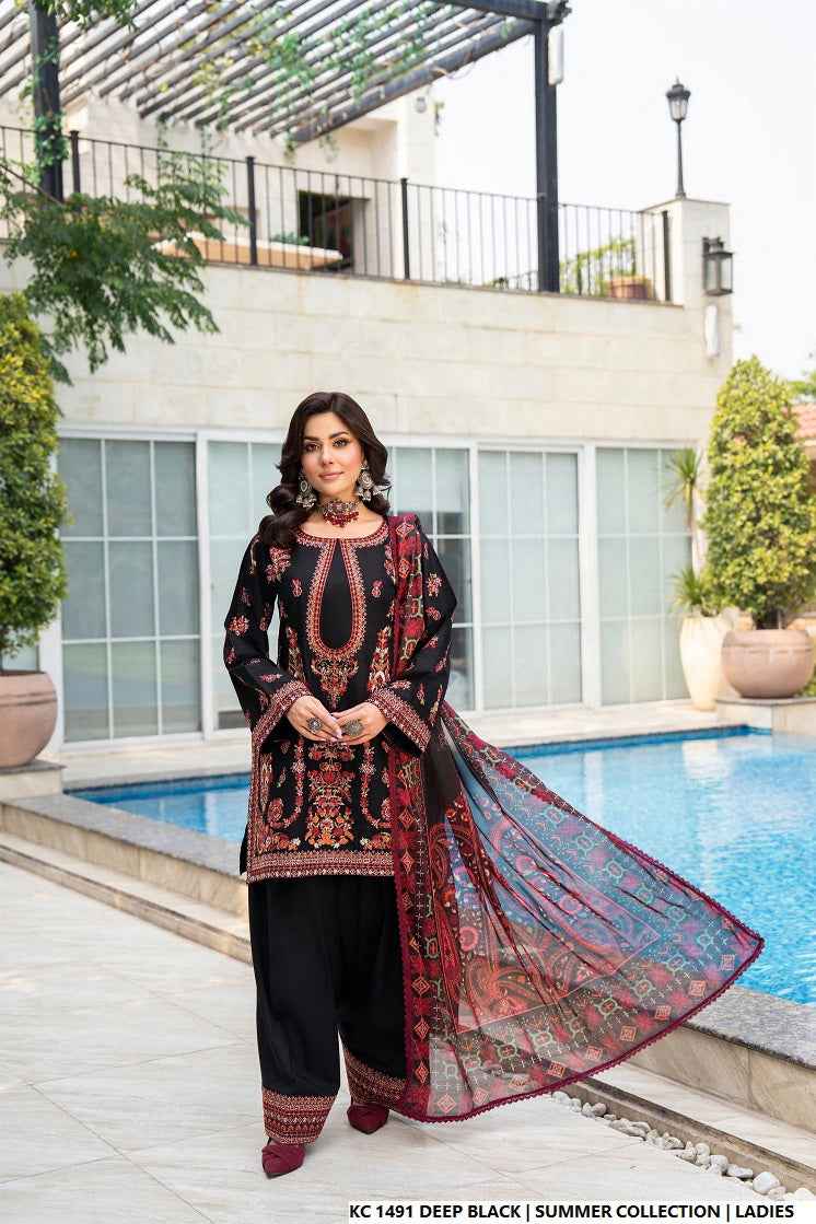KC 1491 DEEP BLACK | FARSHI SHALWAR