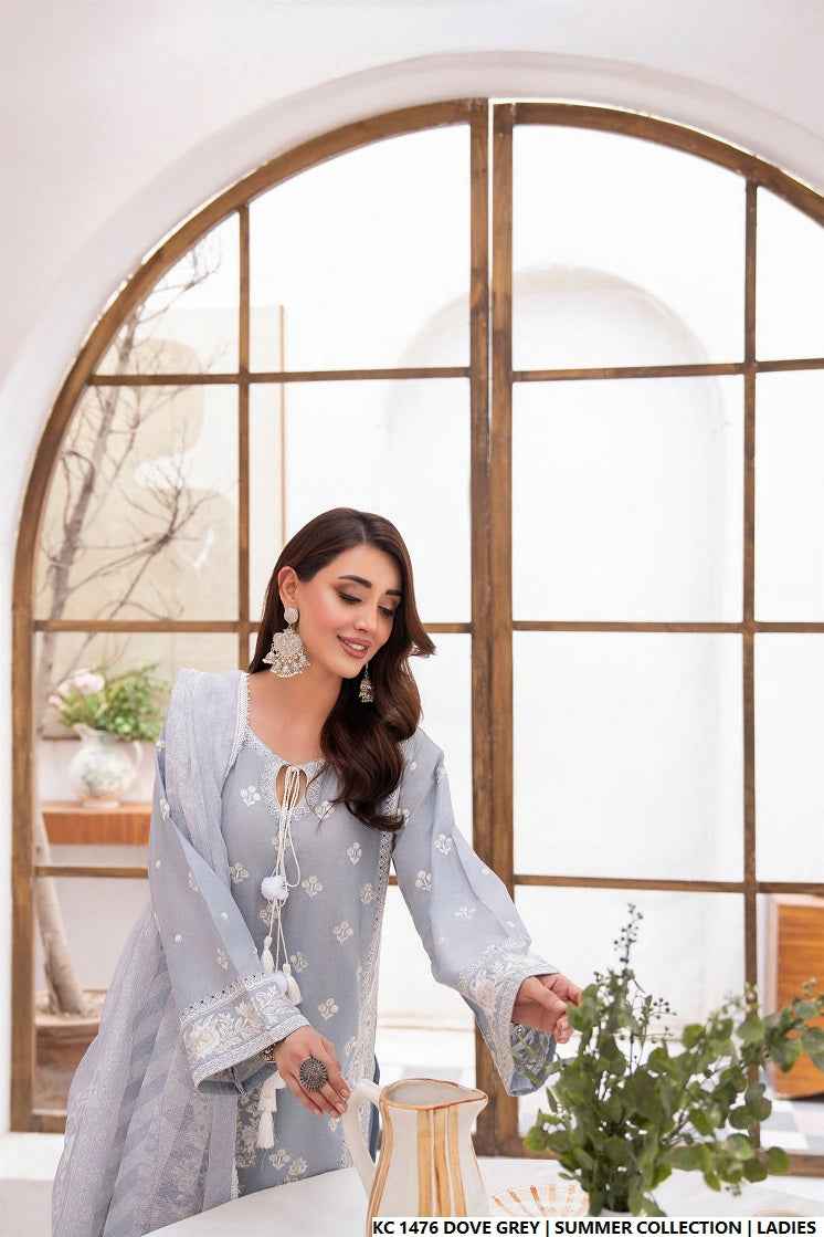 KC 1476 DOVE GREY | FARSHI SHALWAR