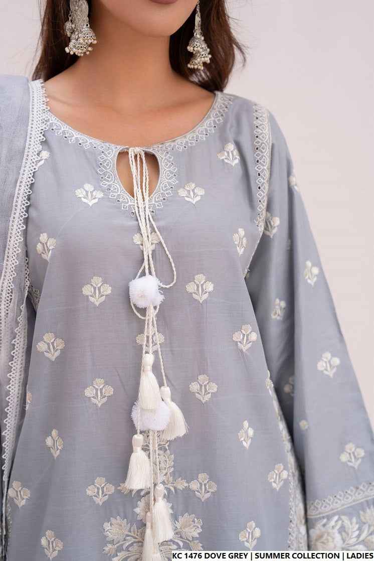 KC 1476 DOVE GREY | FARSHI SHALWAR