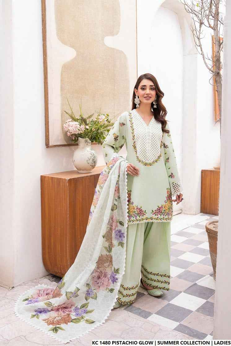 KC 1480 PISTACHIO GLOW | FARSHI SHALWAR