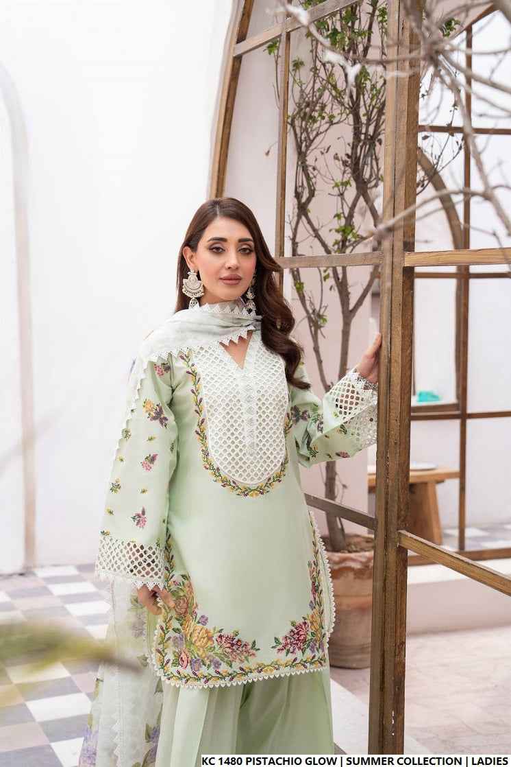 KC 1480 PISTACHIO GLOW | FARSHI SHALWAR