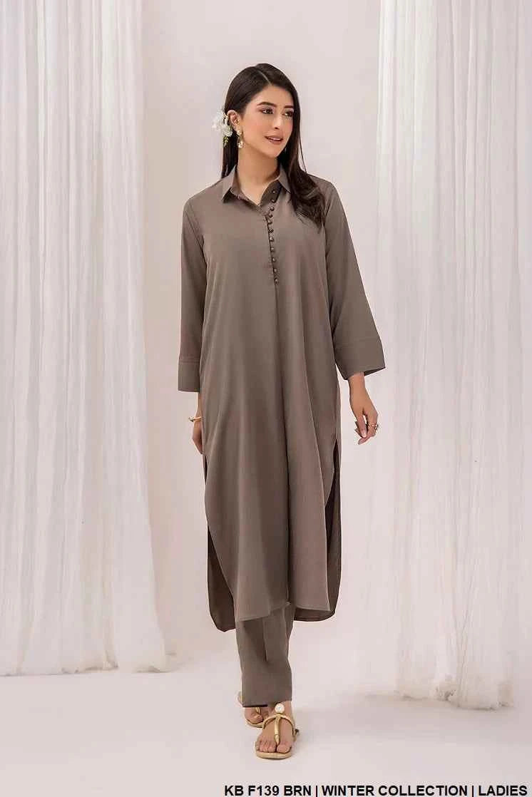 KB F139  CHOCLATE BROWN  | TWO PIECE