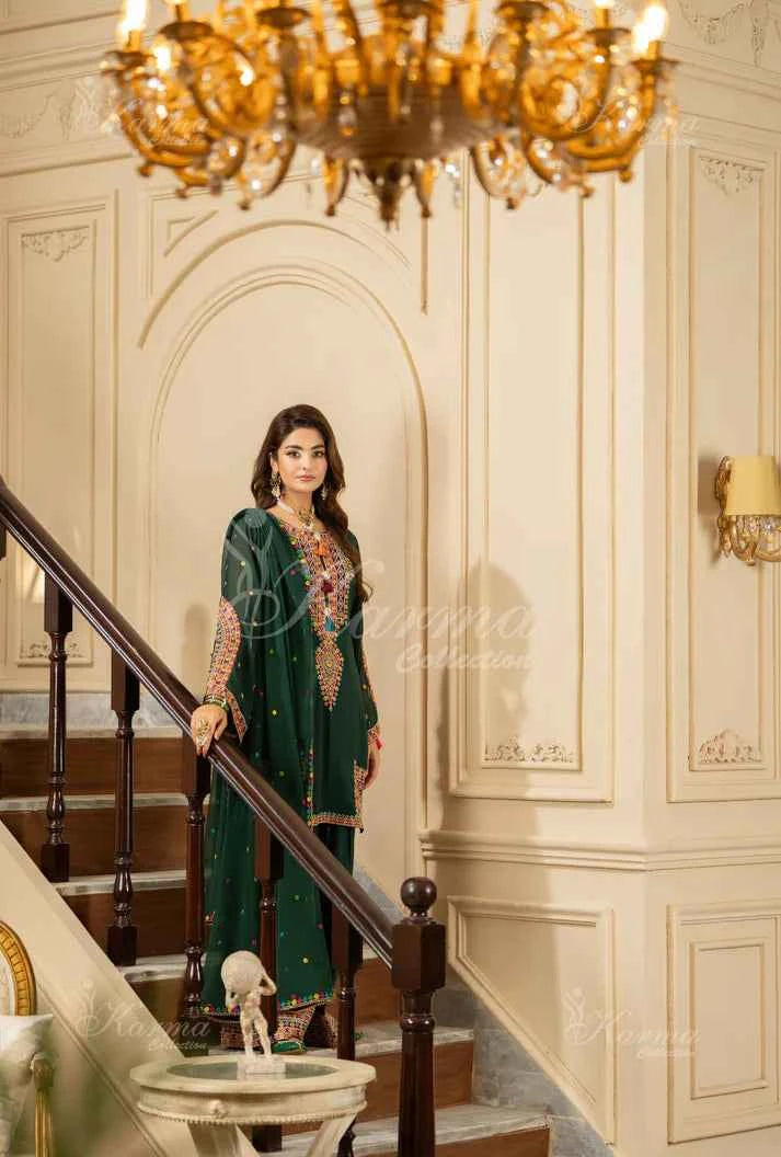 KC 465 B GRN FARSHI SHALWAR | ROOHI