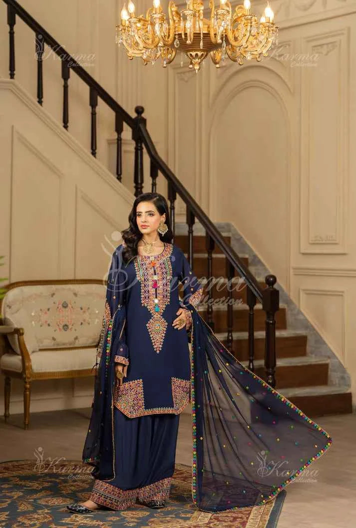 KC 465 N BLU FARSHI SHALWAR | ROOHI